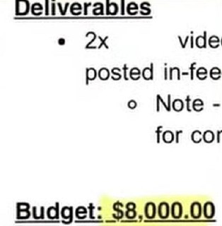 Brand deal screenshot